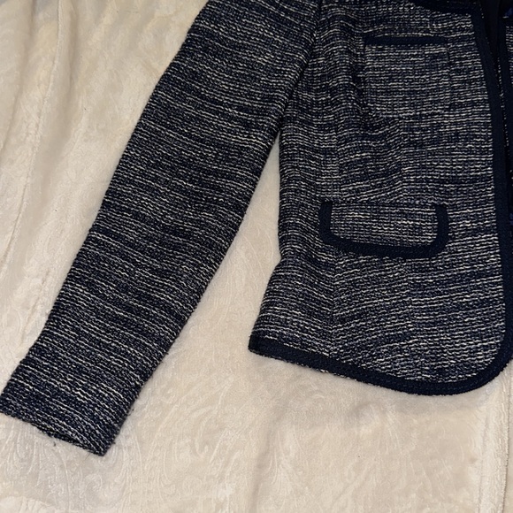 Banana Republic navy and white tweed jacket size 0 - Picture 6 of 11